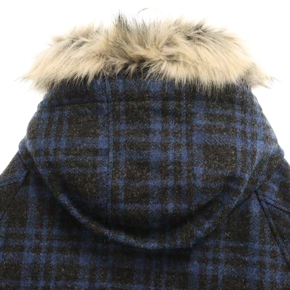 THE NORTH FACE PURPLE LABEL(ノースフェイスパープルレーベル) ×HARRIS TWEED Serow ハリーツイード セロー ツイード ファー付 ダウンジャケット ND2873N チャコール