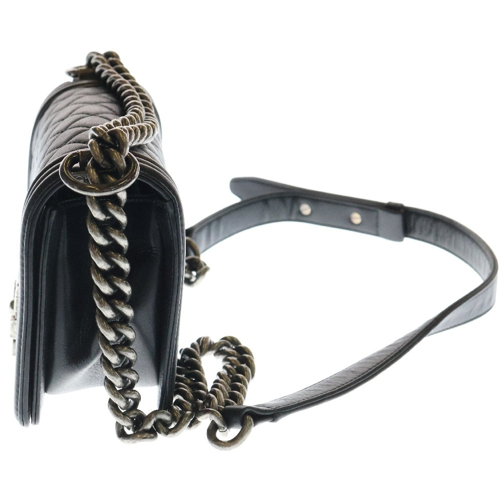 CHANEL(シャネル) ボーイシャネル スモール ラムスキン チェーンショルダーバッグ レディース ブラック