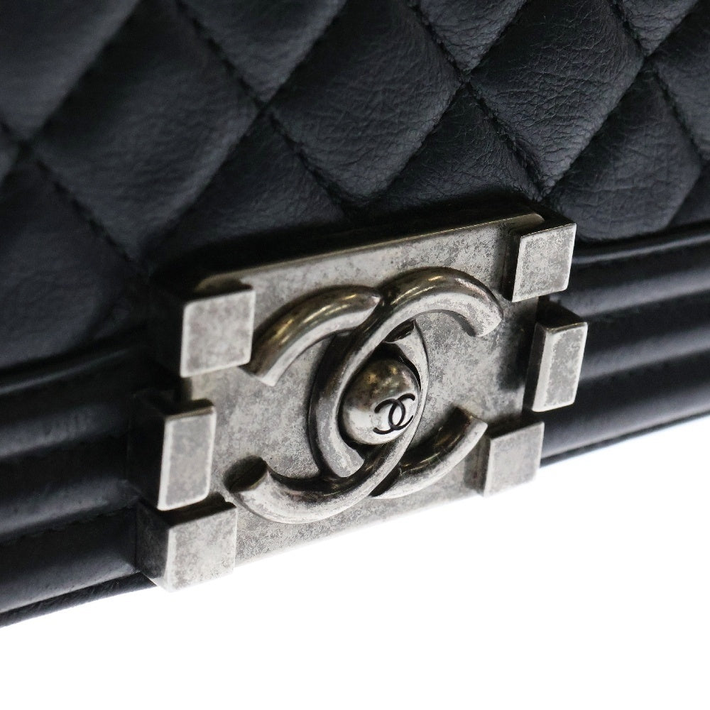 CHANEL(シャネル) ボーイシャネル スモール ラムスキン チェーンショルダーバッグ レディース ブラック
