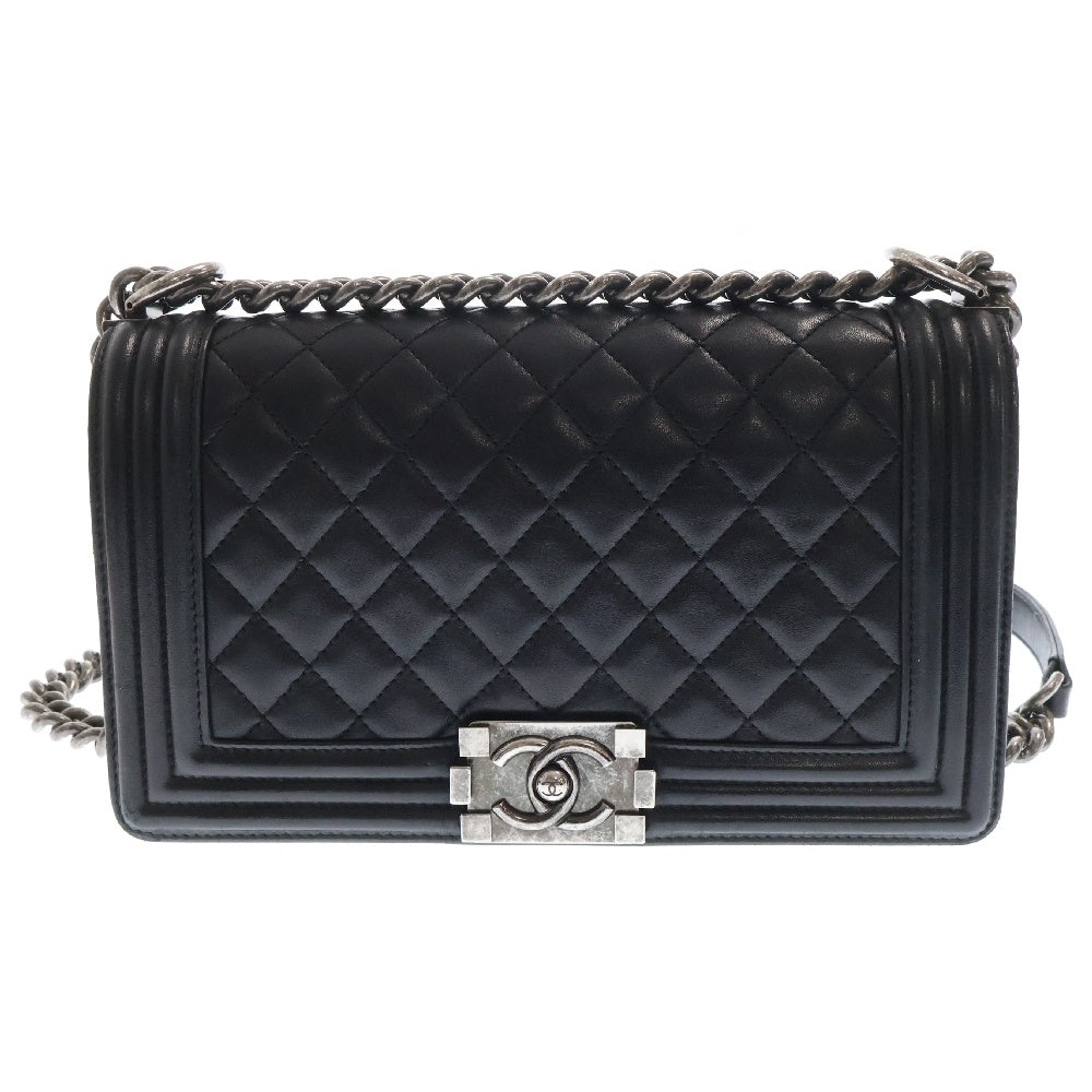 CHANEL(シャネル) ボーイシャネル チェーンショルダー ラムスキン ショルダーバッグ レディース A67086 ブラック
