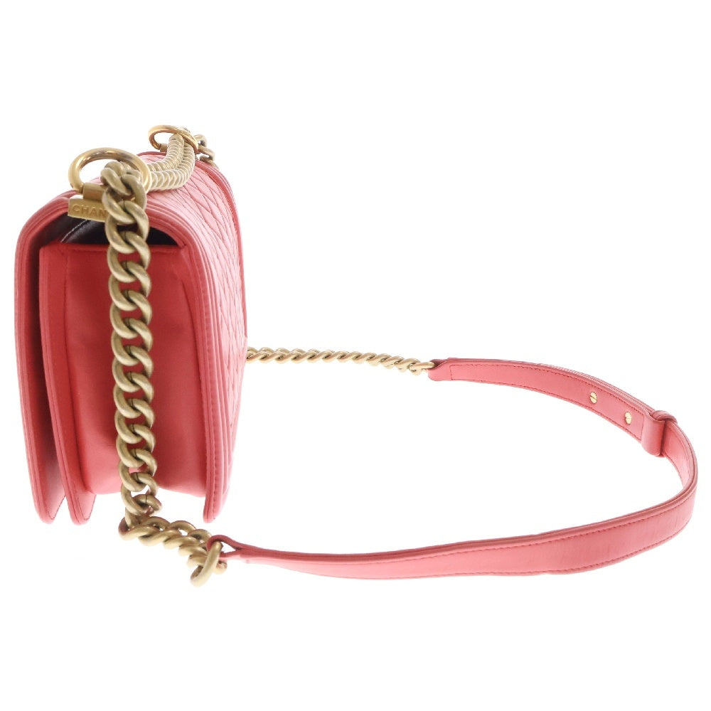 CHANEL(シャネル) ボーイシャネル チェーンショルダー ラムスキン ショルダーバッグ レディース A67086 ピンク
