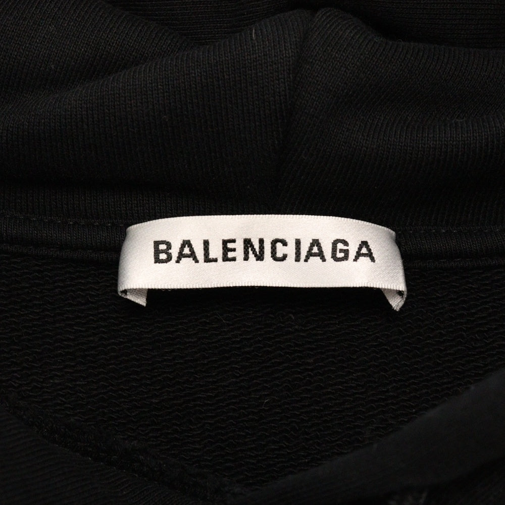 BALENCIAGA(バレンシアガ) バックロゴプリント プルオーバーパーカー ブラック 518215 TAV37