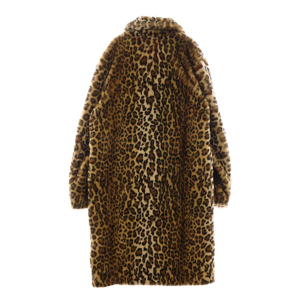 Palm Angels(パームエンジェルス) 21AW Leopard Print Faux Fur Coat レオパード柄 ファーコートジャケット ブラウン PMEA184F21FAB001