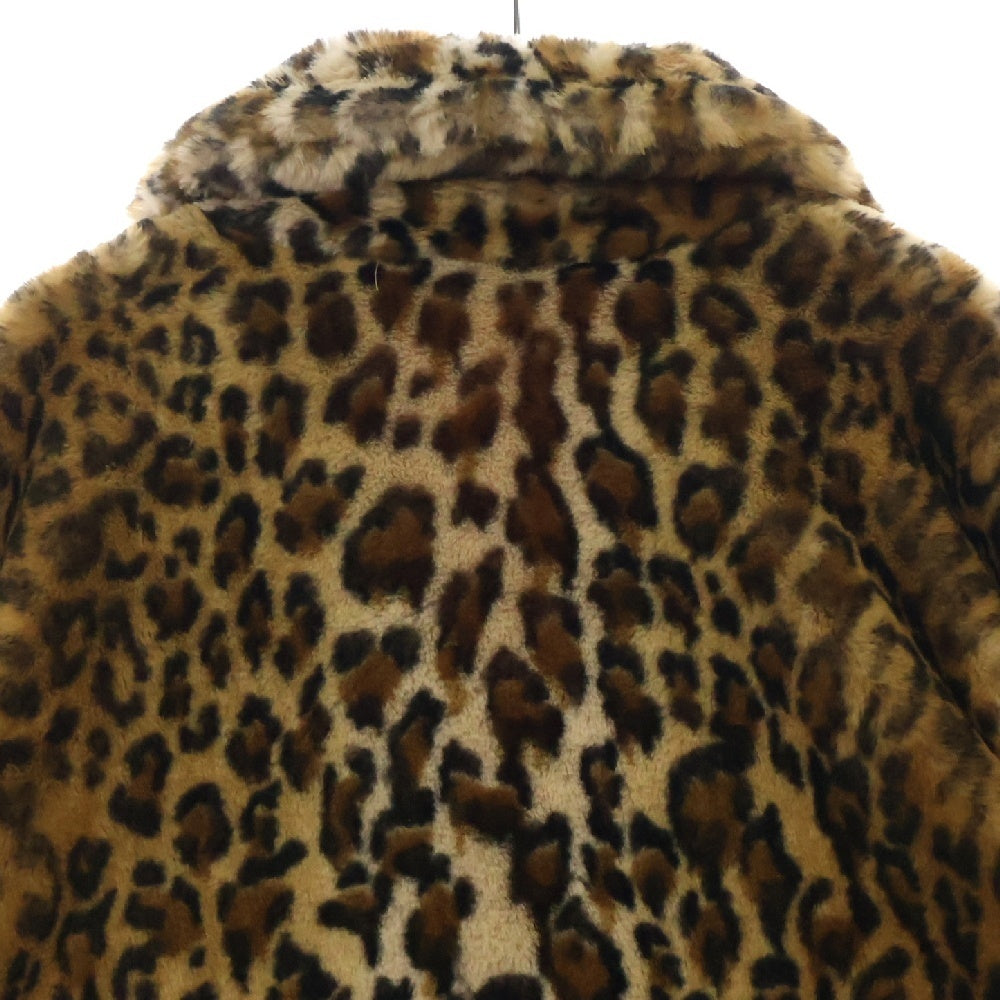 Palm Angels(パームエンジェルス) 21AW Leopard Print Faux Fur Coat レオパード柄 ファーコートジャケット ブラウン PMEA184F21FAB001
