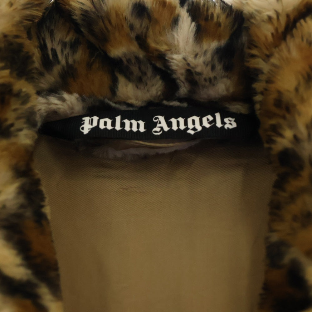 Palm Angels(パームエンジェルス) 21AW Leopard Print Faux Fur Coat レオパード柄 ファーコートジャケット ブラウン PMEA184F21FAB001