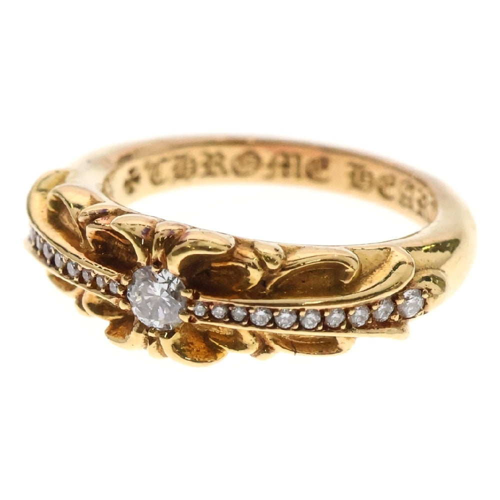 CHROME HEARTS(クロムハーツ) 22K BABYCLSC P/DIA ベイビークラシック フローラルクロスリング PAVEダイヤ ゴールド BCA055