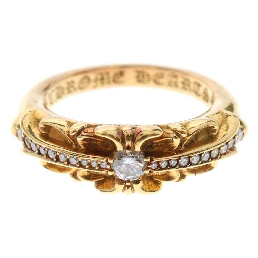 CHROME HEARTS(クロムハーツ) 22K BABYCLSC P/DIA ベイビークラシック フローラルクロスリング PAVEダイヤ ゴールド BCA055