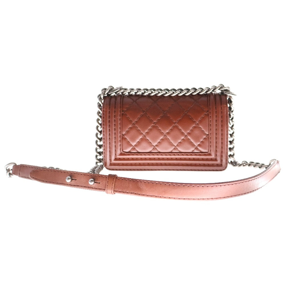 CHANEL(シャネル) ボーイシャネル20 ラムスキン チェーンショルダーバッグ レディース ブラウン A67085