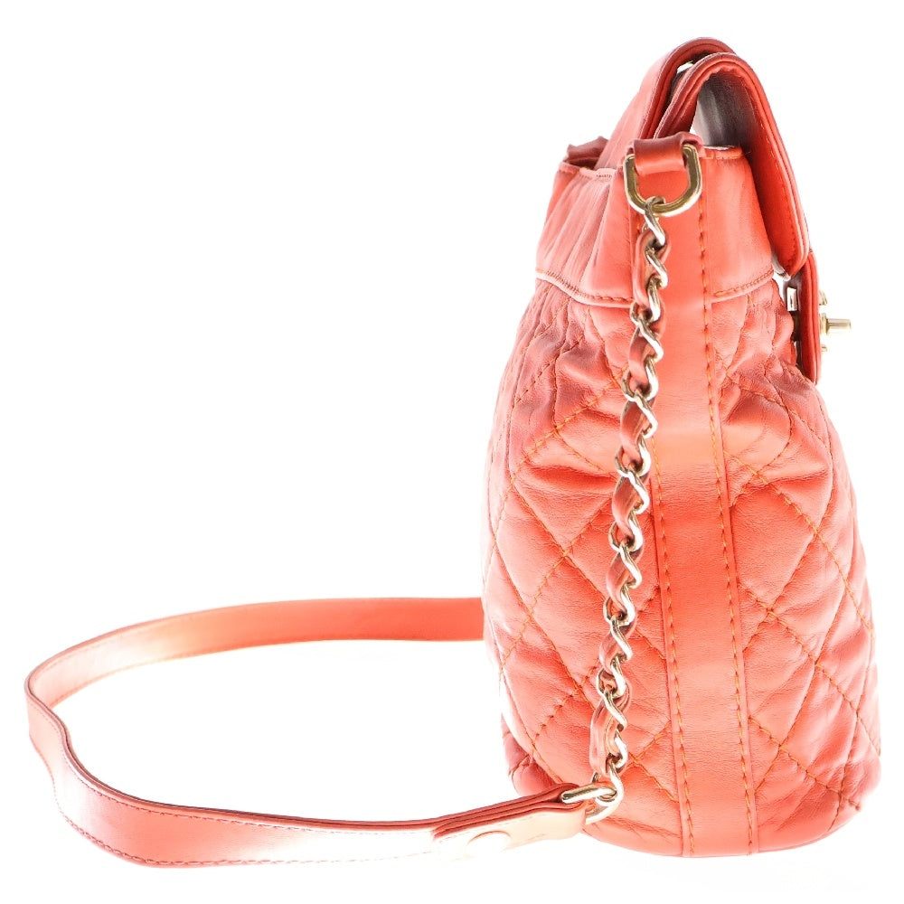 CHANEL(シャネル) マトラッセ ラムスキン バゲットチェーンショルダーバッグ レディース レッド
