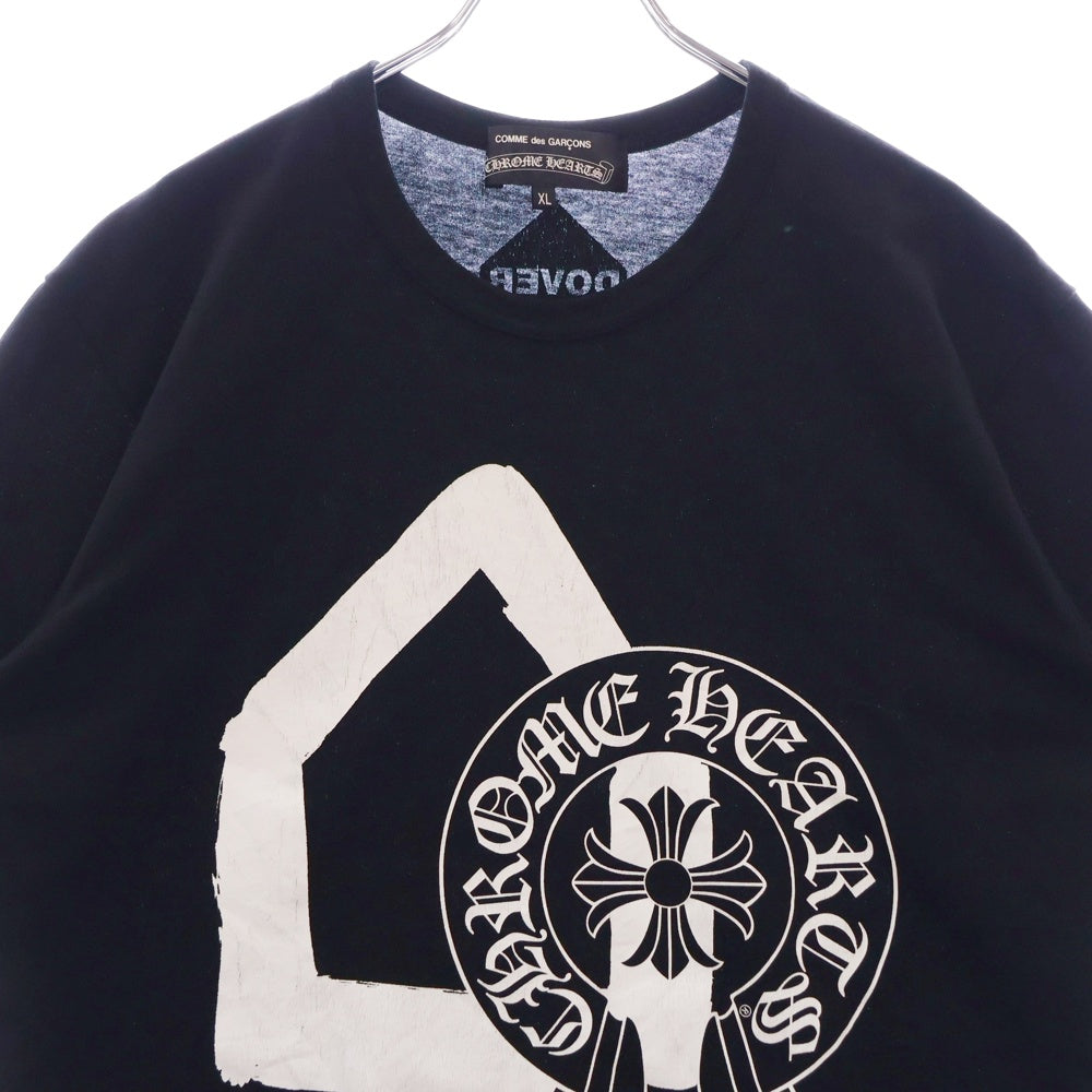 CHROME HEARTS(クロムハーツ) 12SS ×COMME des GARCONS DOVER STREET MARKET ZI-T002 ×コムデギャルソン ホースシュープリント クルーネック半袖Tシャツカットソー ブラック