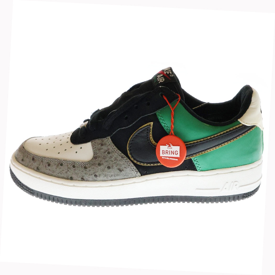NIKE(ナイキ) 【観賞用 2004年製】 ×mita sneakers Air Force 1 Low エアフォース1 温故知新 ローカットスニーカー ブラック/グリーン US7.5/25.5cm 307334-001