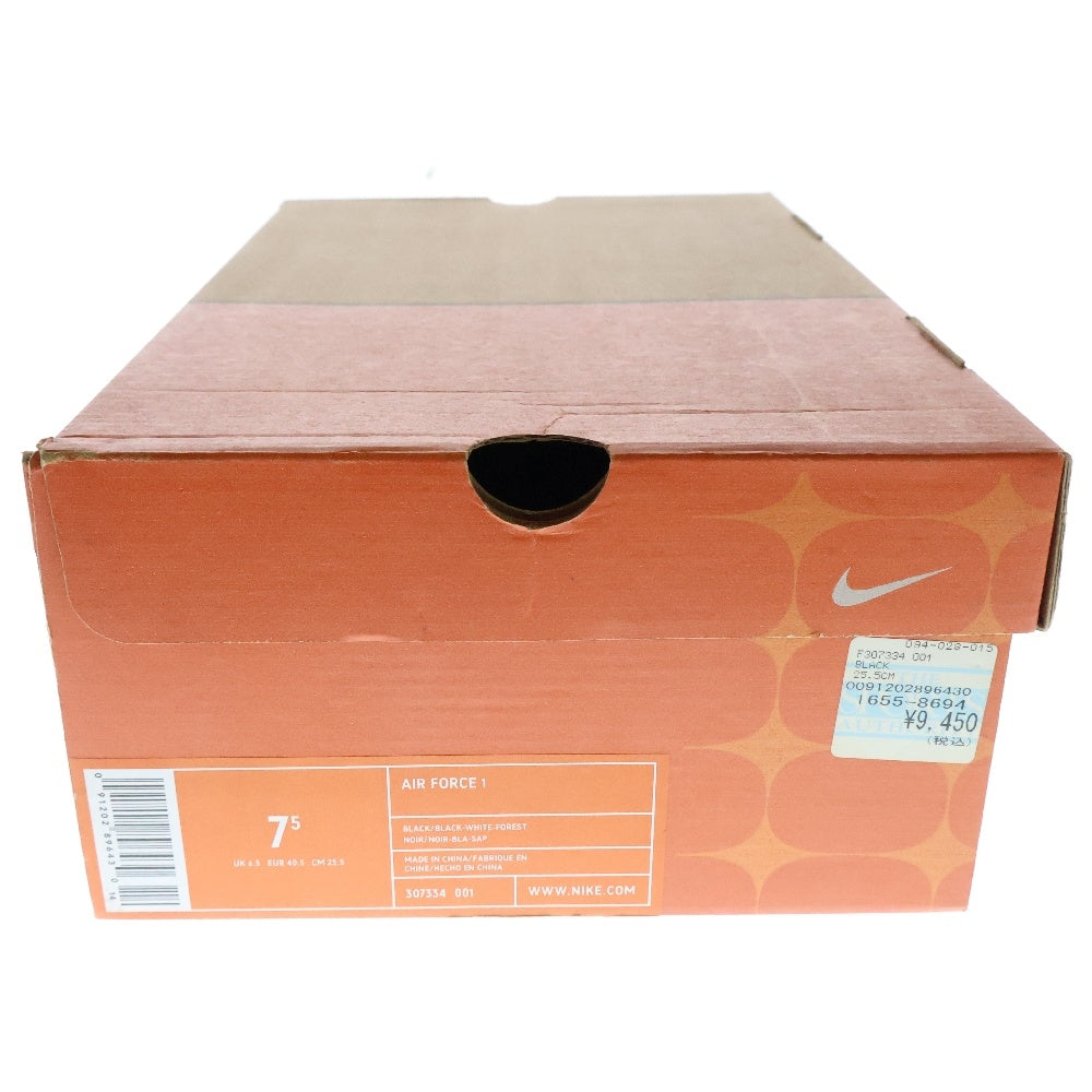 NIKE(ナイキ) 【観賞用 2004年製】 ×mita sneakers Air Force 1 Low エアフォース1 温故知新 ローカットスニーカー ブラック/グリーン US7.5/25.5cm 307334-001