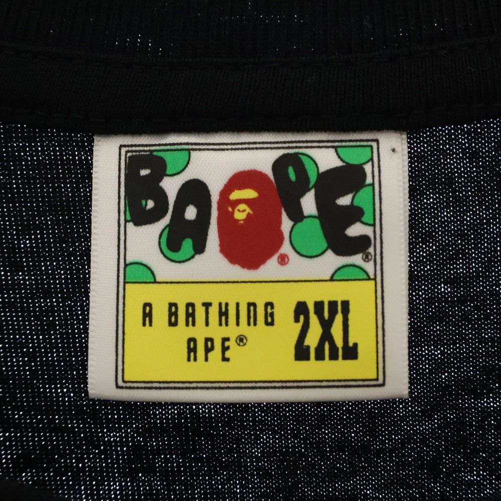A BATHING APE(アベイシングエイプ) ABC CAMO COLLEGE ATS TEE ABC カモ カレッジ ATS 半袖Tシャツカットソー ブラック/ブルー 001TEL30101M