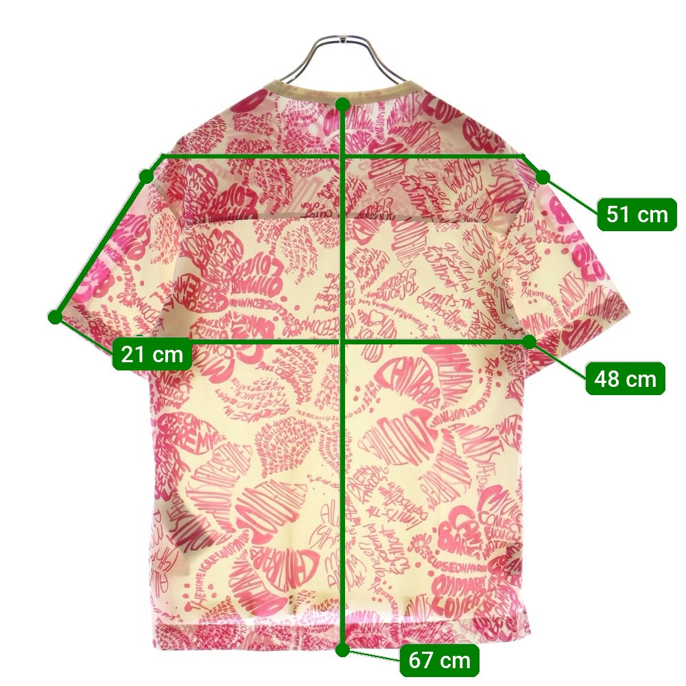 MARNI(マルニ) 21SS 総柄プリントTシャツ クルーネックTシャツ ホワイト/ピンク HUMU0009Q0 STJ333