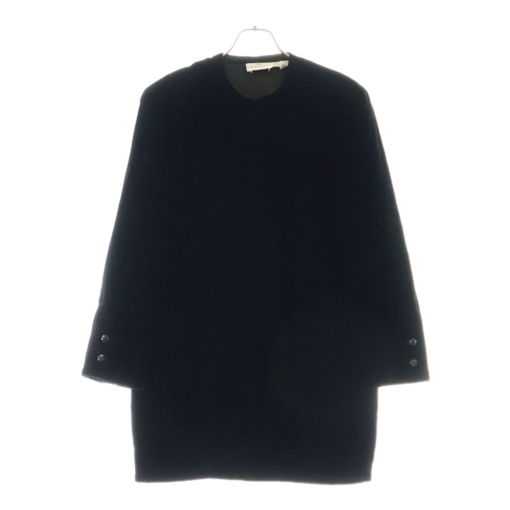 valentino garavan(ヴァレンティノガラヴァーニ) ベロア ロングコート ジャケット レディース ブラック