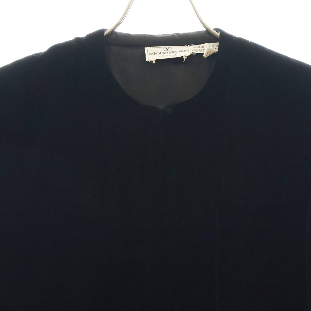 valentino garavan(ヴァレンティノガラヴァーニ) ベロア ロングコート ジャケット レディース ブラック