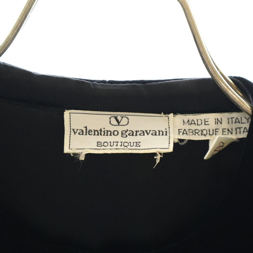 valentino garavan(ヴァレンティノガラヴァーニ) ベロア ロングコート ジャケット レディース ブラック