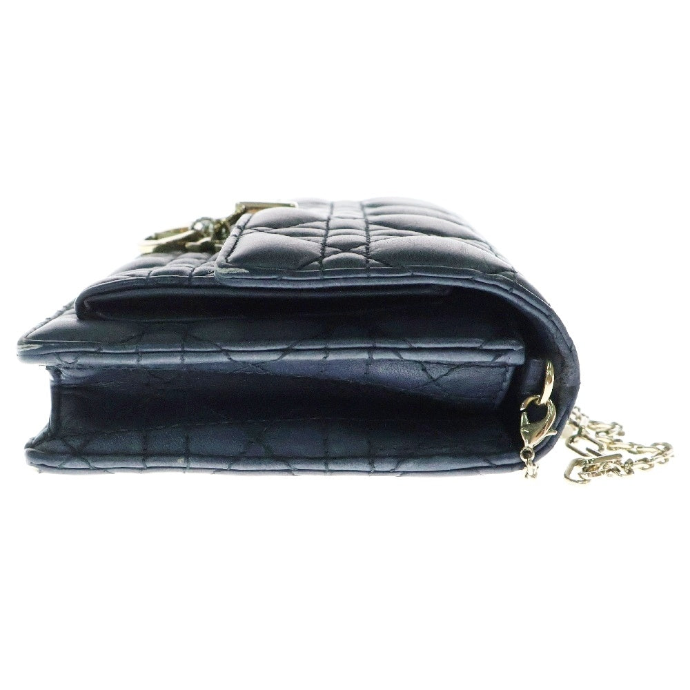 Christian Dior(クリスチャンディオール) My Dior デイリーチェーンポーチ ラムスキン チェーンショルダーバッグ ブラック レディース S0937ONMJ