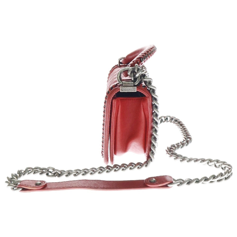 CHANEL(シャネル) ボーイシャネル20 ココマーク キャビアスキン 2WAYチェーンショルダーハンドバッグ レッド A67685