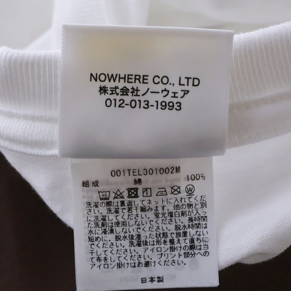 A BATHING APE(アベイシングエイプ) BY BATHING APE TEE フロントプリント クルーネック半袖Tシャツカットソー ホワイト 001TEL301002M