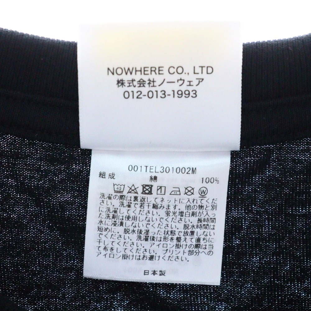 A BATHING APE(アベイシングエイプ) BY BATHING APE TEE フロントプリント クルーネック半袖Tシャツカットソー ブラック 001TEL301002M
