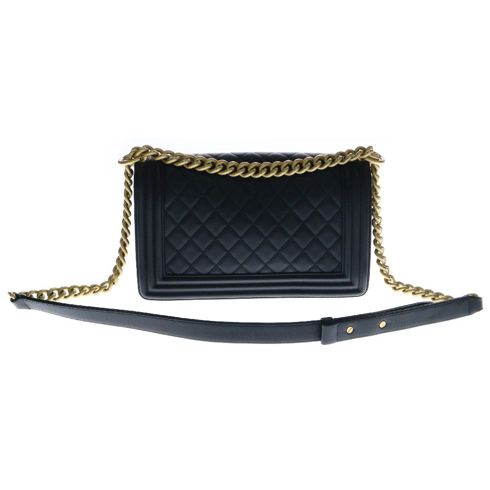 CHANEL(シャネル) ボーイシャネル25 ココマーク ラムスキン チェーンショルダーバッグ ブラック A67686