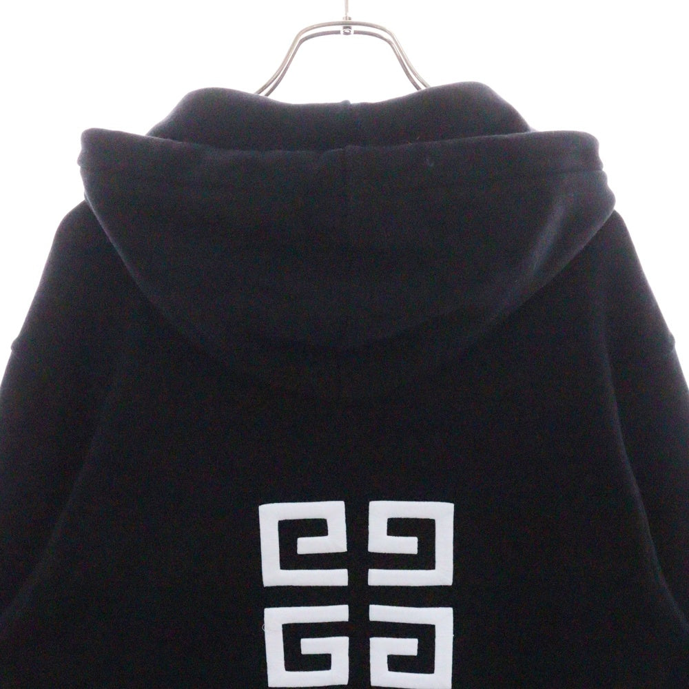 GIVENCHY(ジバンシィ) ロゴ刺?オーバーサイズ プルオーバーパーカー フーディ ブラック BMJ0CQ3Y6V