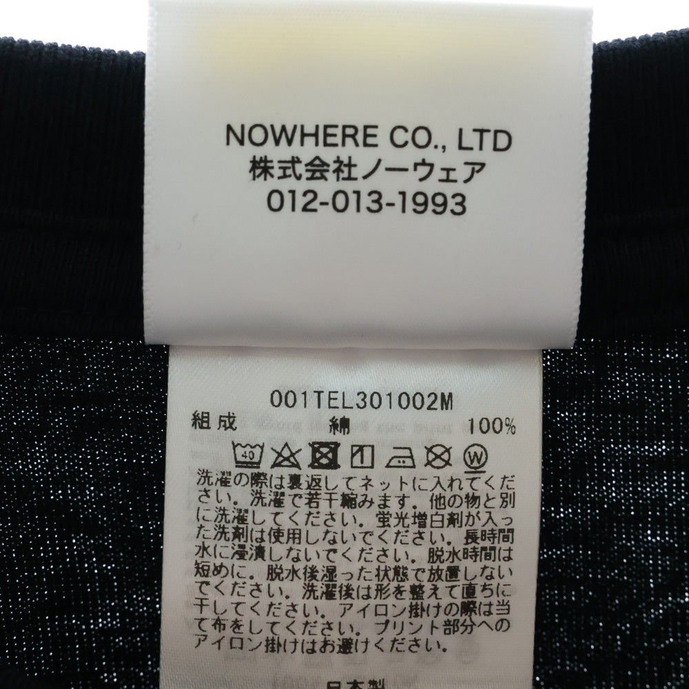 A BATHING APE(アベイシングエイプ) BY BATHING APE TEE フロントプリント クルーネック半袖Tシャツカットソー ブラック 001TEL301002M