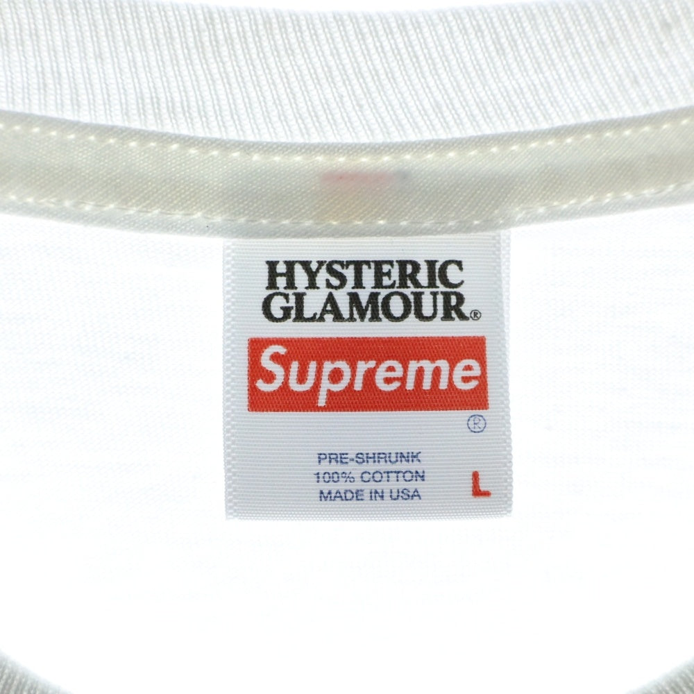 SUPREME(シュプリーム) ×21SS HYSTERIC GLAMOUR L/S Tee ヒステリックグラマー ロングスリーブTシャツ ホワイト
