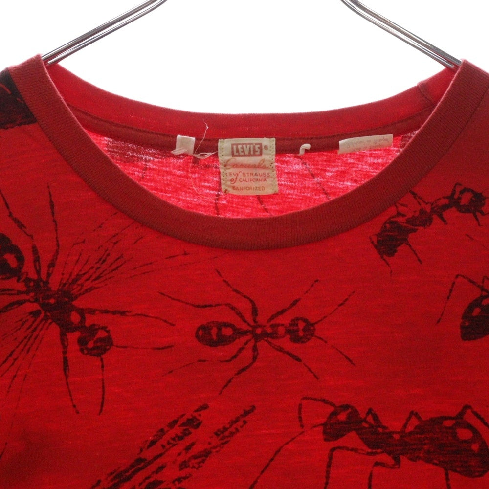 Levi's VINTAGE CLOTHING(リーバイス ビンテージ クロージング) Graphic Ants Tee グラフィックアンツ クルーネック半袖Tシャツカットソー レッド 55989-0016