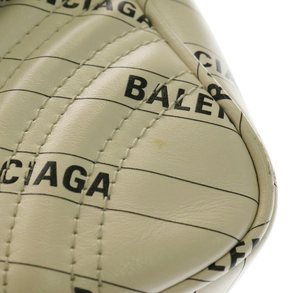 GUCCI(グッチ) ×Balenciaga GGマーモント ブランドロゴ総柄 チェーンショルダーバッグ アイボリー 443497