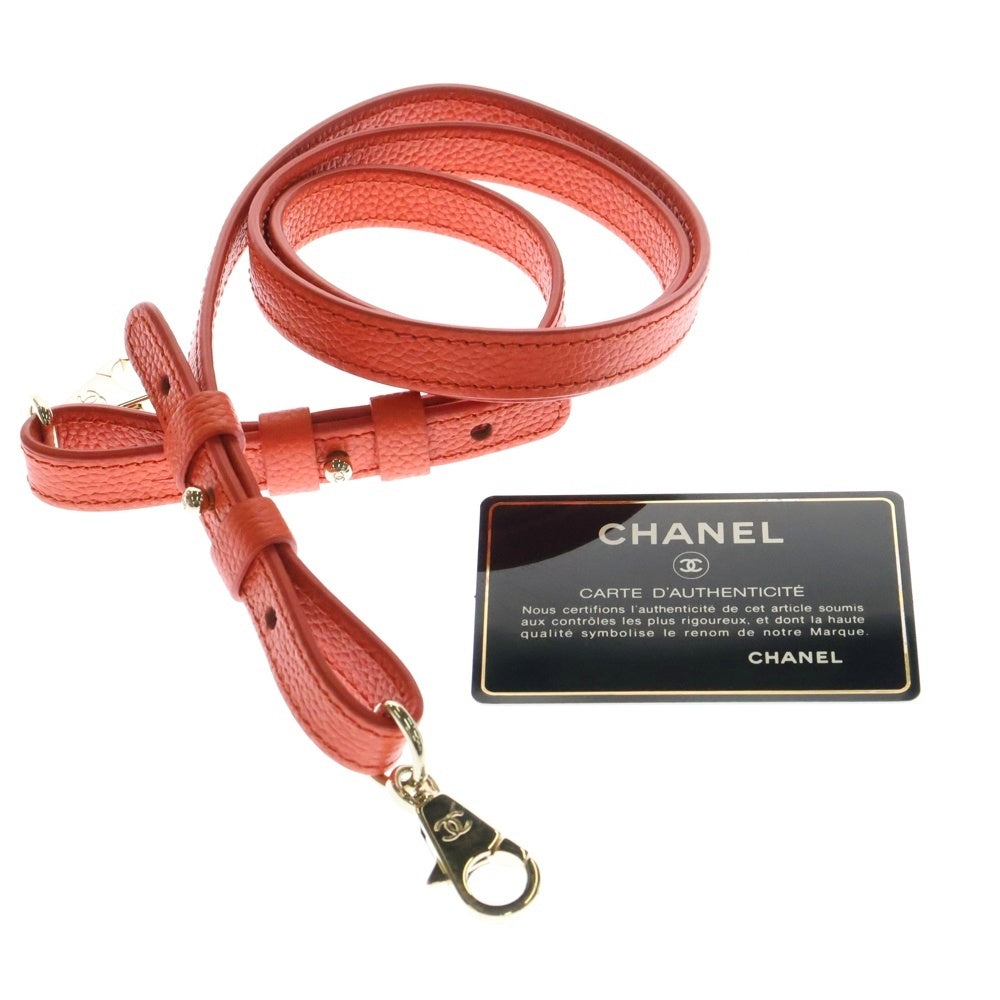 CHANEL(シャネル) ネオエグゼクティブ ココマーク キャビアスキン 2WAY ショルダーハンドバッグ レッド