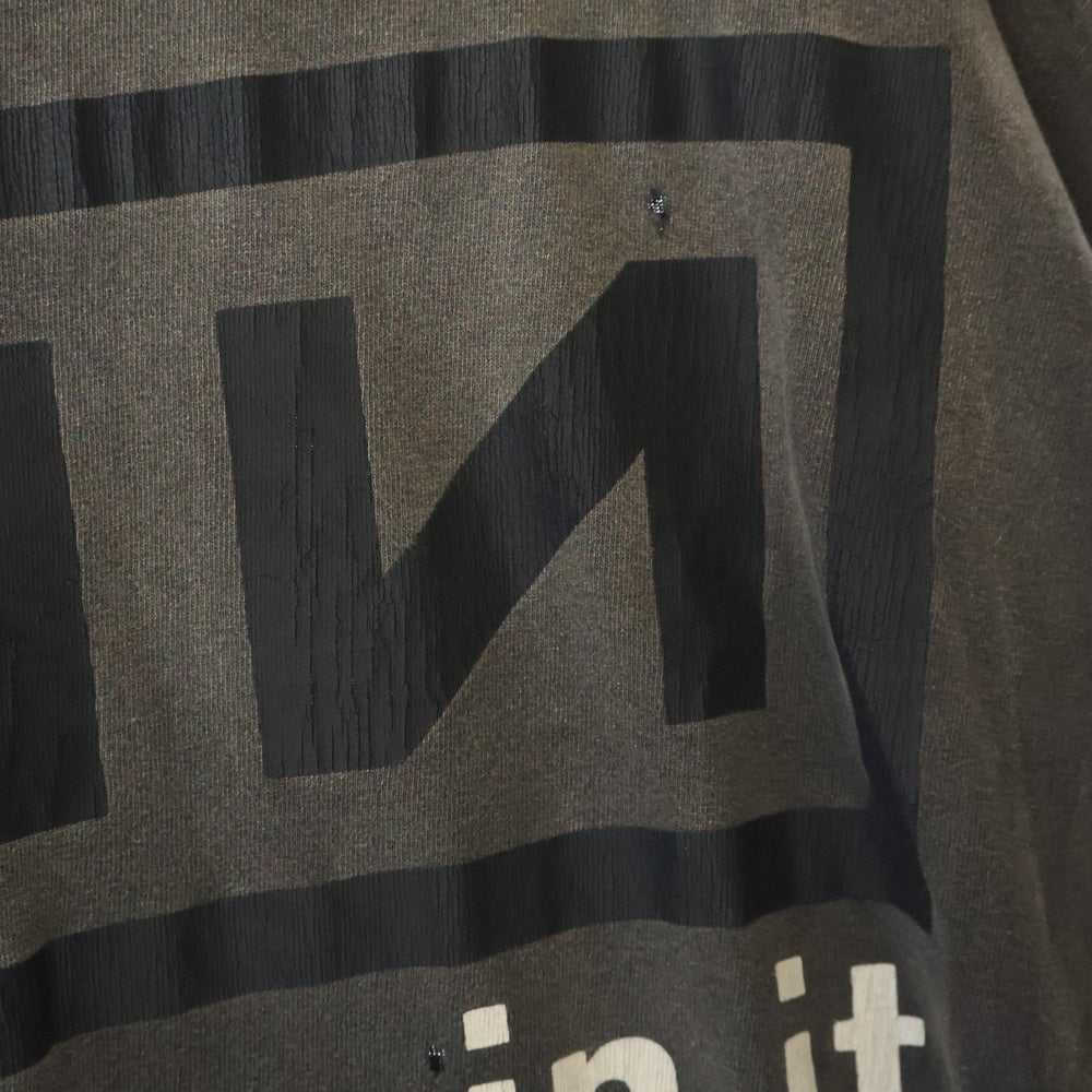 SAINT MICHAEL(セントマイケル) 22AW SIN LS TEE 両面プリント 長袖Tシャツカットソー グレー SM-A22-0000-012