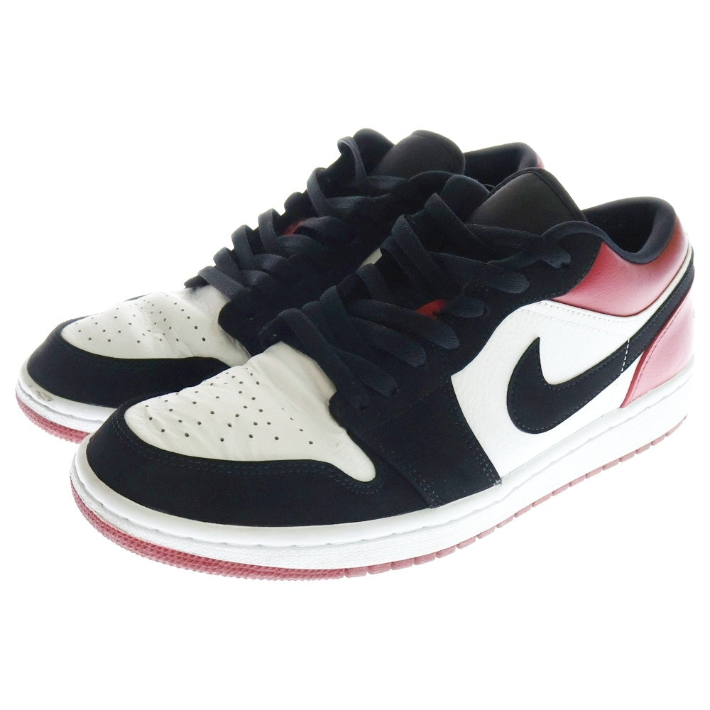 NIKE(ナイキ) Air Jordan 1 Black Toe エアジョーダン1 ブラックトゥ ローカットスニーカー ブラック/レッド US10/28cm 553558-116