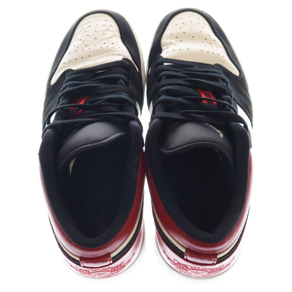 NIKE(ナイキ) Air Jordan 1 Black Toe エアジョーダン1 ブラックトゥ ローカットスニーカー ブラック/レッド US10/28cm 553558-116