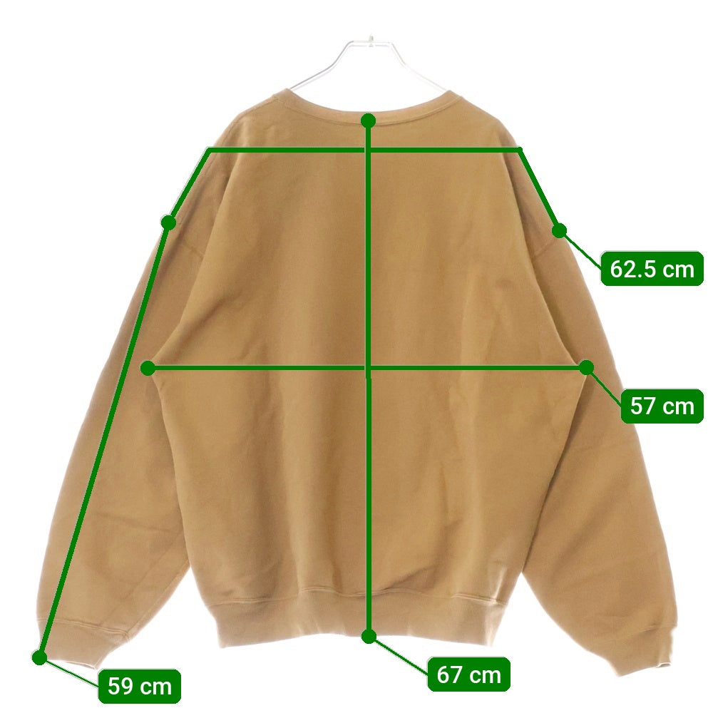 AURALEE(オーラリー) SUPER SOFT HEAVY SWEAT ヘビースウェットトレーナー ブラウン A8AP01GU