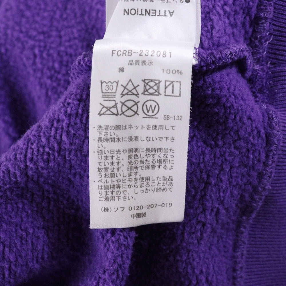 F.C.R.B./F.C.Real Bristol/FCRB(エフシーアールビー/エフシーレアルブリストル) フロントロゴワッペン バック刺繍ロゴ プルオーバーパーカー パープル FCRB-232081