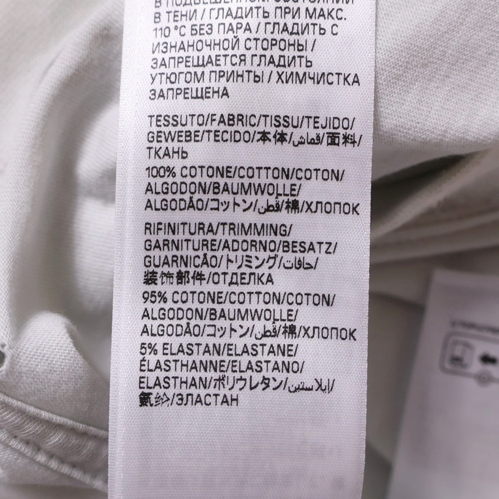 BALENCIAGA(バレンシアガ) 25SS Oversized Tee フロントプリント ダメージ加工 クルーネック半袖Tシャツカットソー ホワイト 811688 TRVU6
