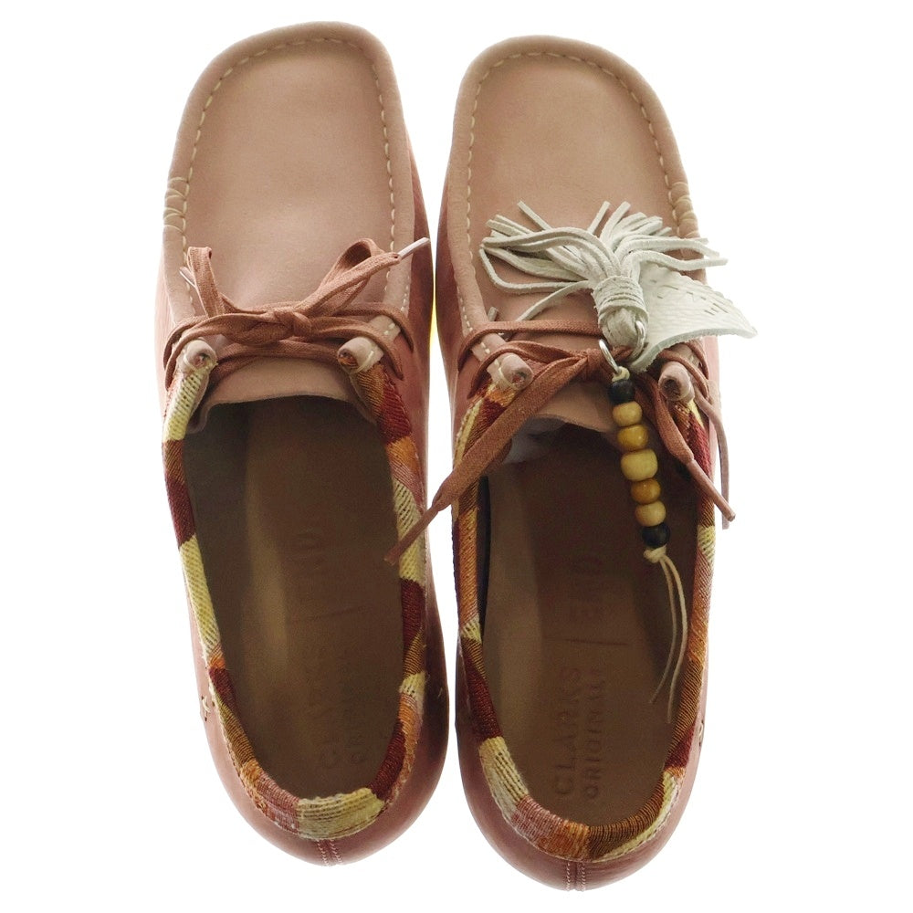 Clarks ORIGINALS(クラークス オリジナルス) ×END. Wallabee エンド ワラビー ローカットシューズ ピンク