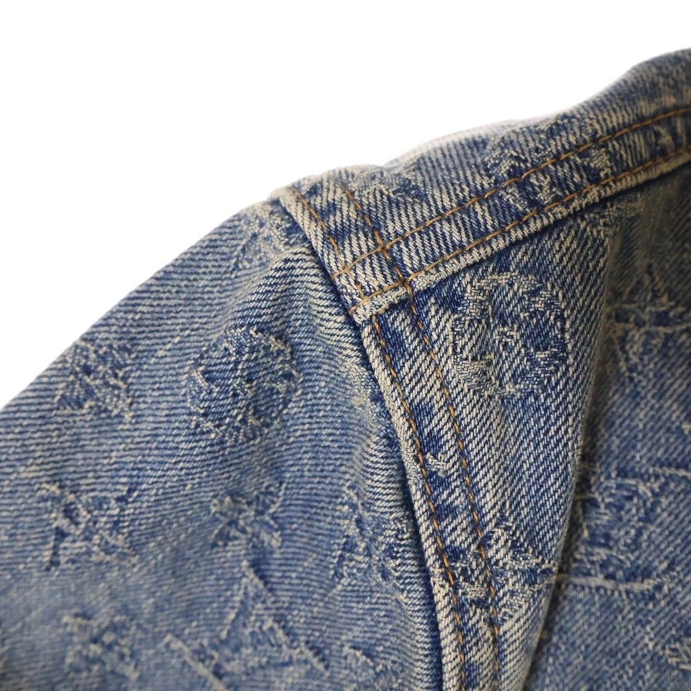LOUIS VUITTON(ルイヴィトン) 25SS モノグラムパールボタン デニムジャケット ジャガード RM251Q UZD HRA79W インディゴ