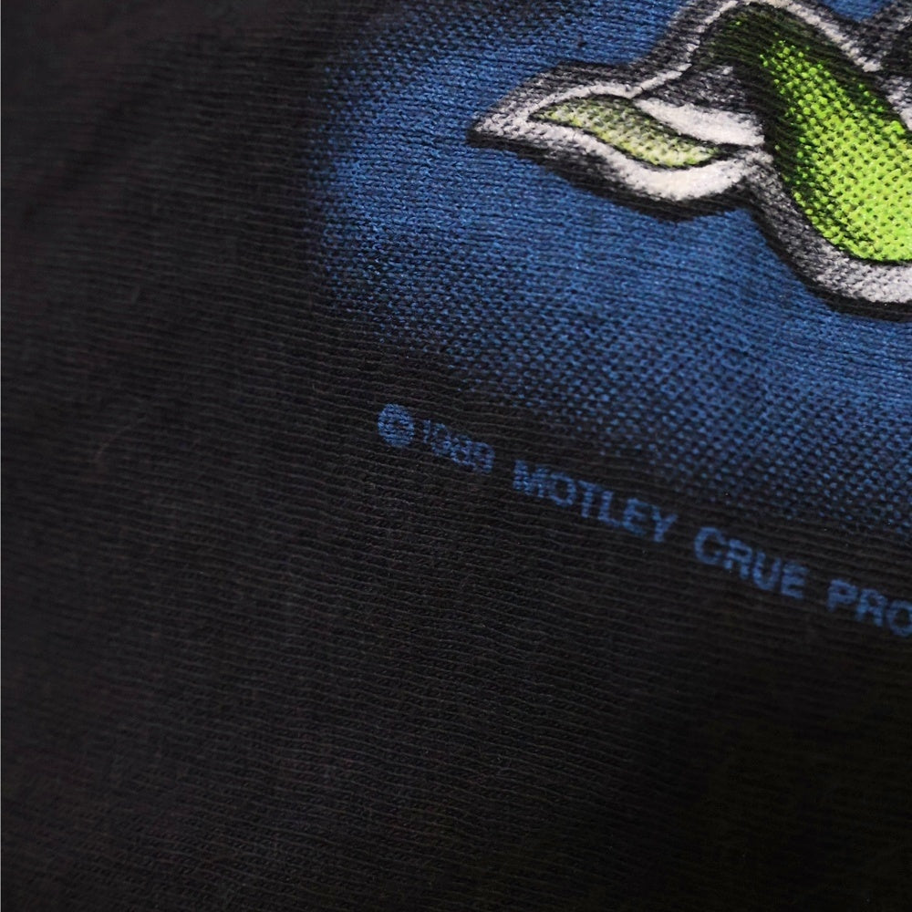 VINTAGE(ヴィンテージ) 80s MOTLEY CRUE モトリークルー クルーネック半袖Tシャツ カットソー ブラック