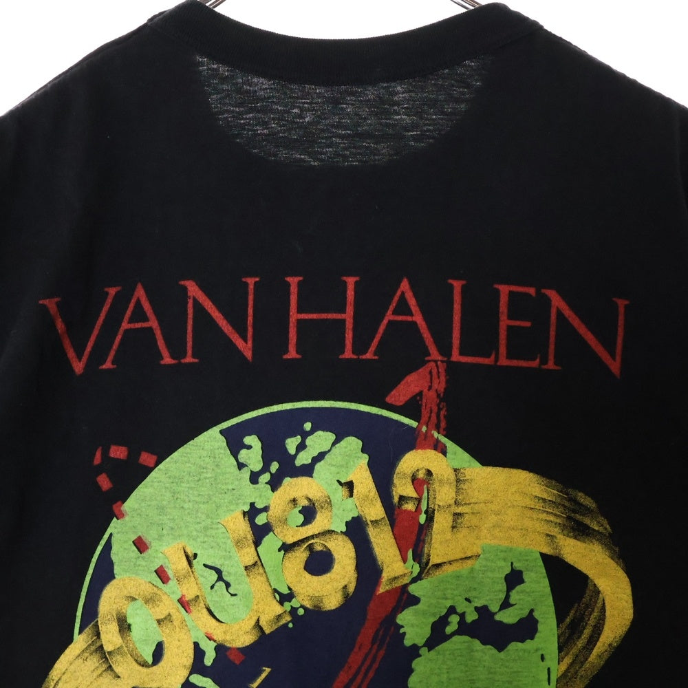 VINTAGE(ヴィンテージ) 80s VAN HALEN ヴァンヘイレン 1989World TOUR クルーネック半袖Tシャツ カットソー ブラック