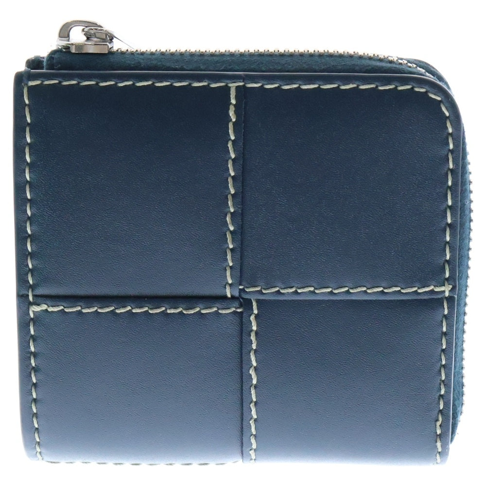 BOTTEGA VENETA(ボッテガヴェネタ) スクエア コンパクトジップアラウンドウォレット ネイビー 765782V39K23330