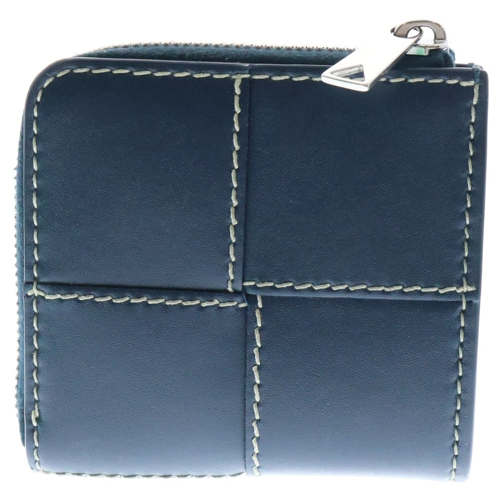 BOTTEGA VENETA(ボッテガヴェネタ) スクエア コンパクトジップアラウンドウォレット ネイビー 765782V39K23330