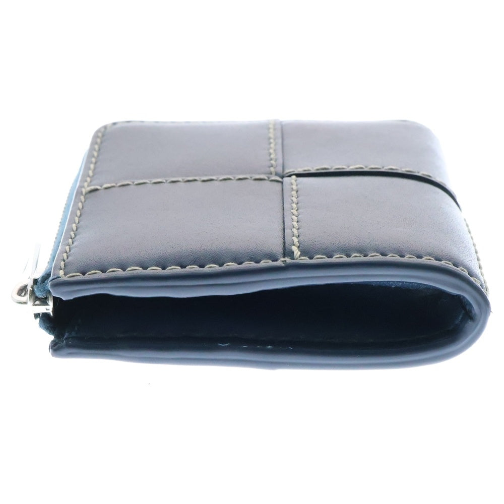 BOTTEGA VENETA(ボッテガヴェネタ) スクエア コンパクトジップアラウンドウォレット ネイビー 765782V39K23330