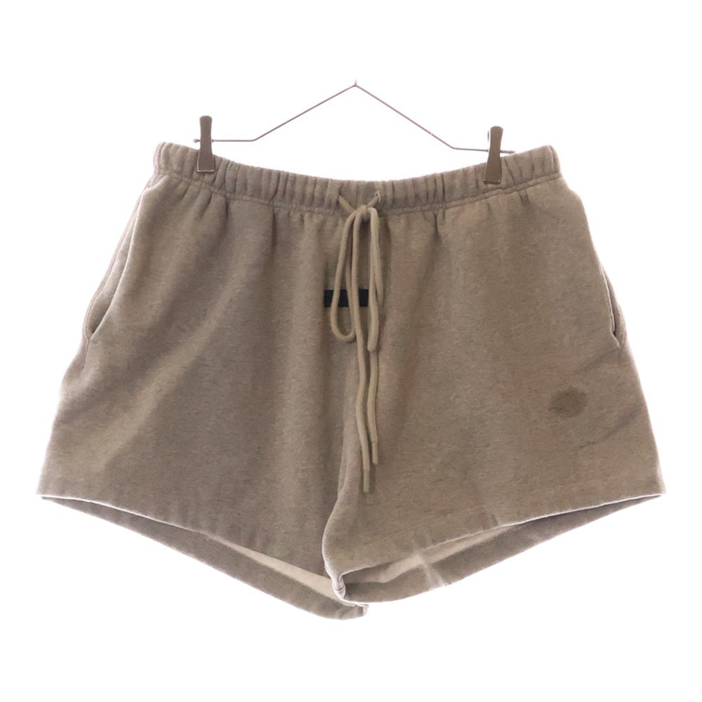 FEAR OF GOD ESSENTIALS(フィアオブゴッド エッセンシャルズ) SHORT PANTS ラバーロゴ スウェットハーフパンツ ショーツ グレー