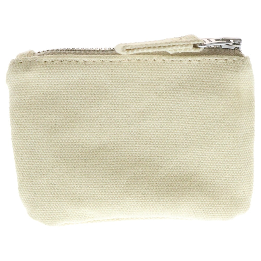 STUSSY(ステューシー) CANVAS COIN POUCH ロゴ刺繍 キャンバスコインポーチ コインケース アイボリー 134256