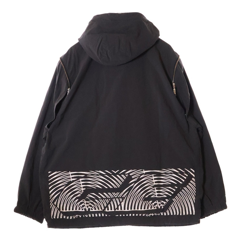 C.E(シーイー) CONCEAL SLEEVE PULLOVER JACKET コンシール スリーブ プルオーバージャケット ブラック