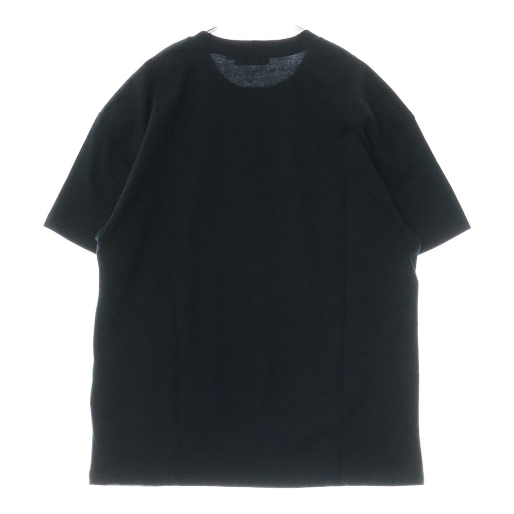 A BATHING APE(アベイシングエイプ) CRYSTAL APE HEAD OVERSIZED TEE クリスタルラメプリント クルーネック半袖Tシャツカットソー レディース ブラック 001CSL302008L