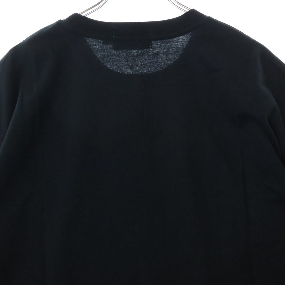 A BATHING APE(アベイシングエイプ) CRYSTAL APE HEAD OVERSIZED TEE クリスタルラメプリント クルーネック半袖Tシャツカットソー レディース ブラック 001CSL302008L
